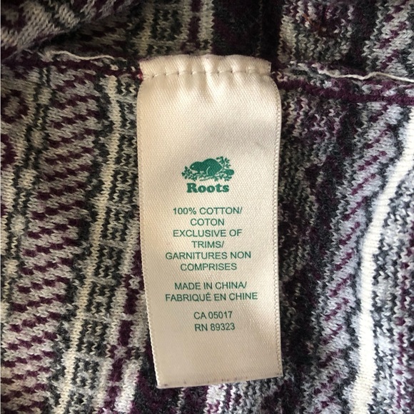 Roots Fair Isle Jacquard Light Sweater in Purple & Dark Gray Size XS - Picture 9 of 12